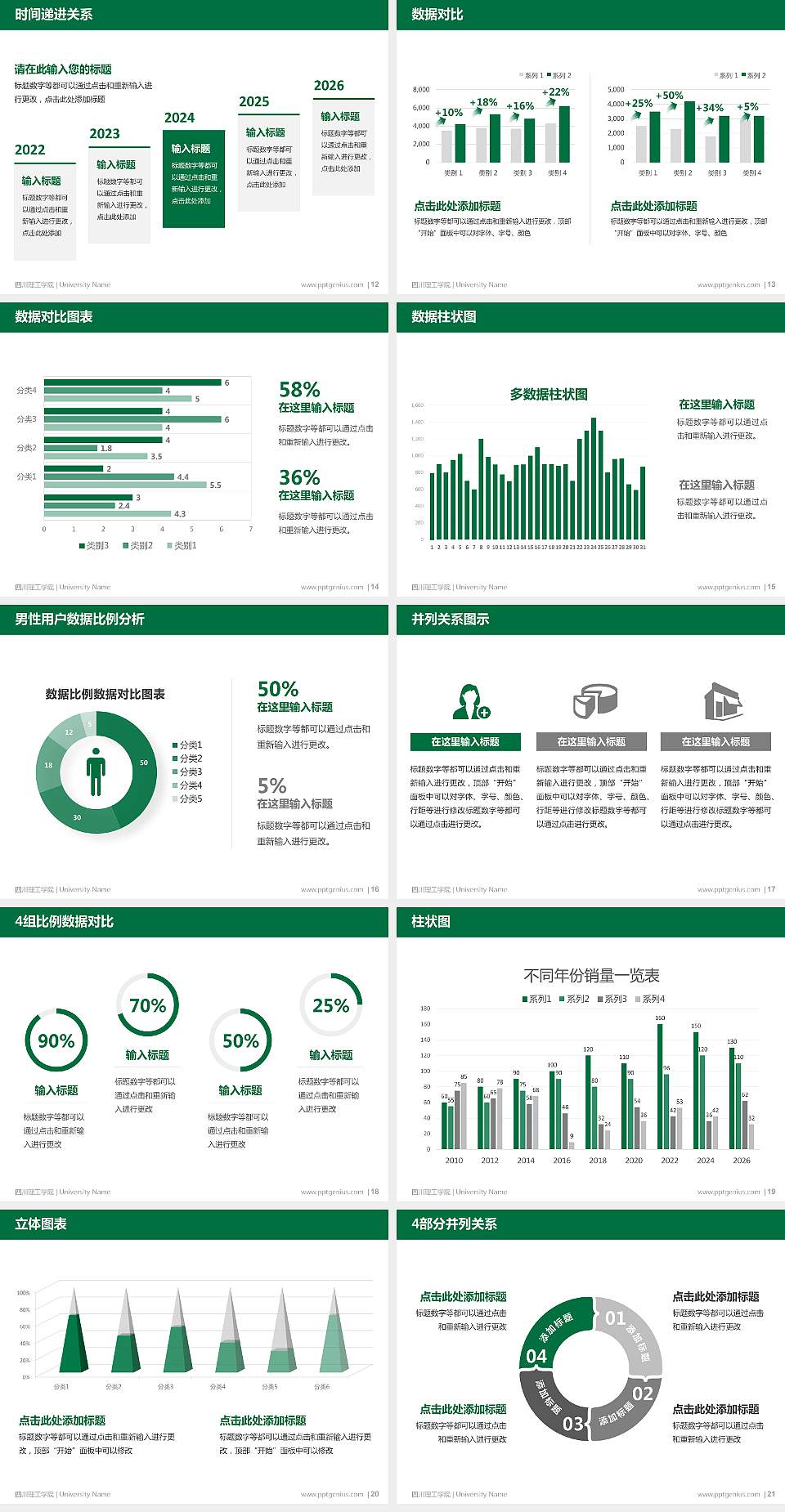 四川理工学院硕士研究生/本科生毕业论文答辩/开题报告通用PPT模板下载4:3格式幻灯片预览图3