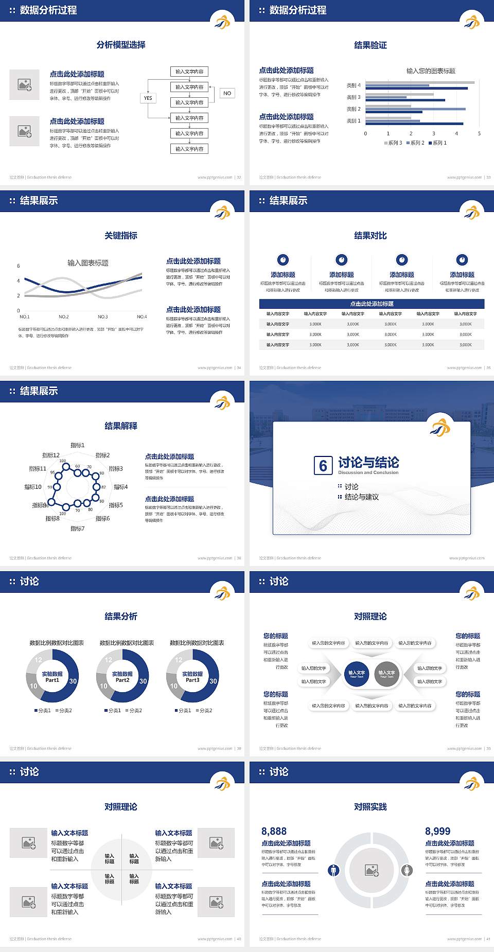 山东现代职业学院论文答辩标准PPT模板4:3格式幻灯片预览图5