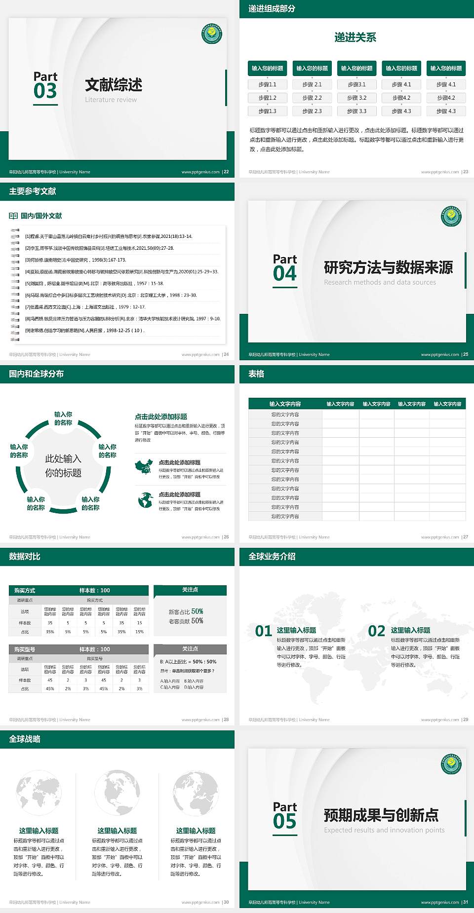 阜阳幼儿师范高等专科学校硕士研究生/本科生毕业论文答辩/开题报告通用PPT模板下载4:3格式幻灯片预览图4