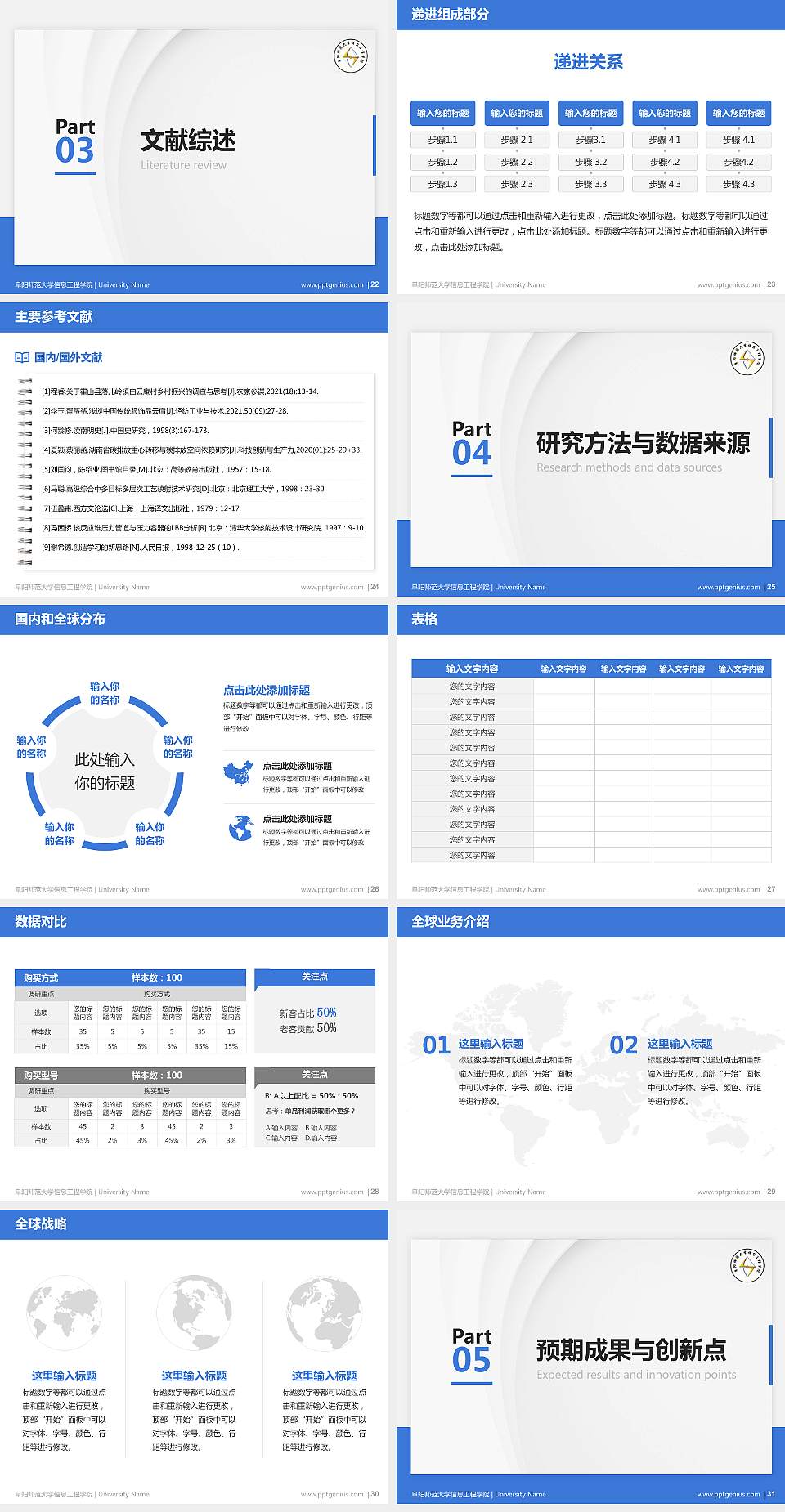 阜阳师范大学信息工程学院硕士研究生/本科生毕业论文答辩/开题报告通用PPT模板下载4:3格式幻灯片预览图4