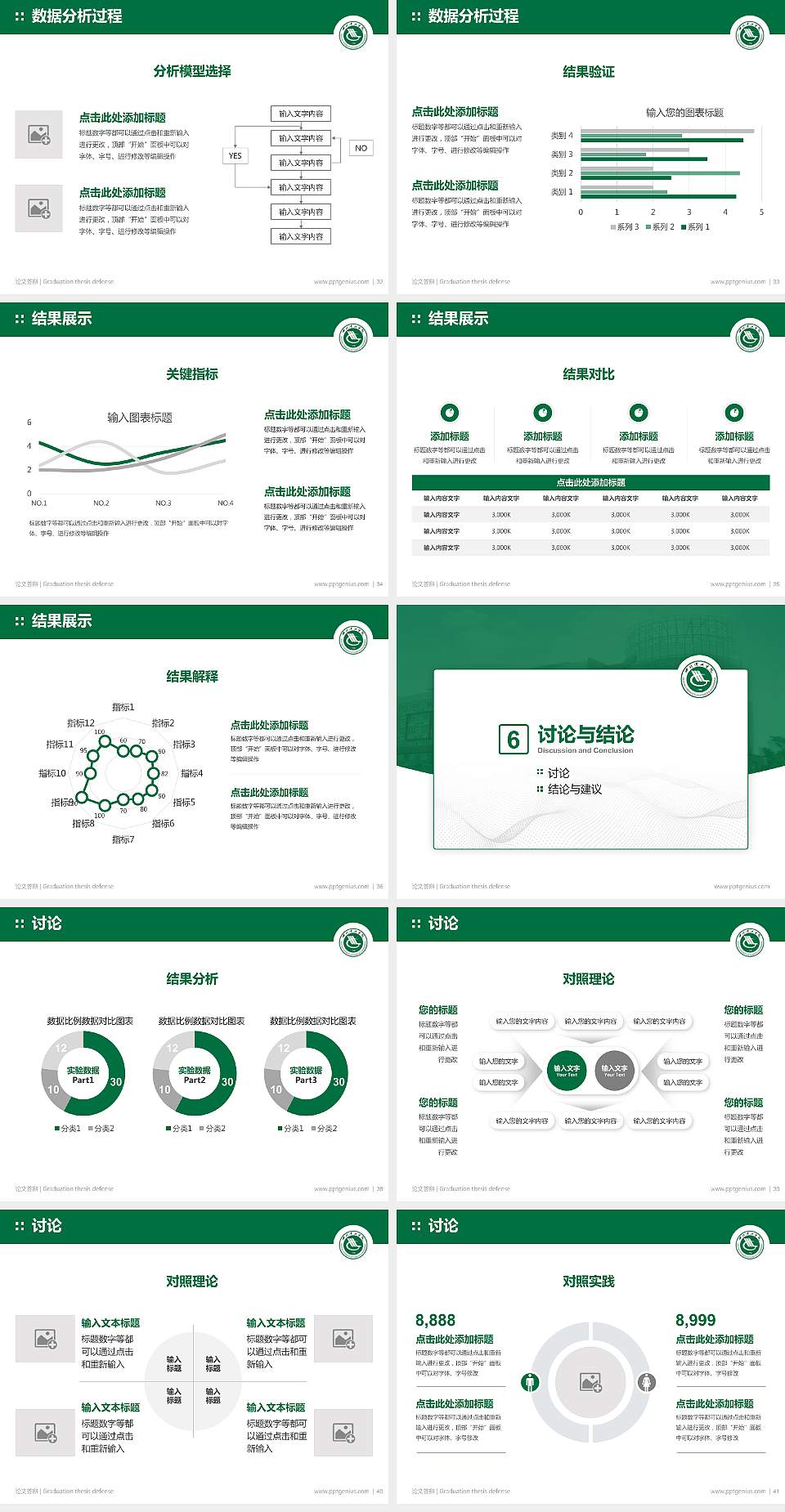 四川理工学院论文答辩标准PPT模板4:3格式幻灯片预览图5