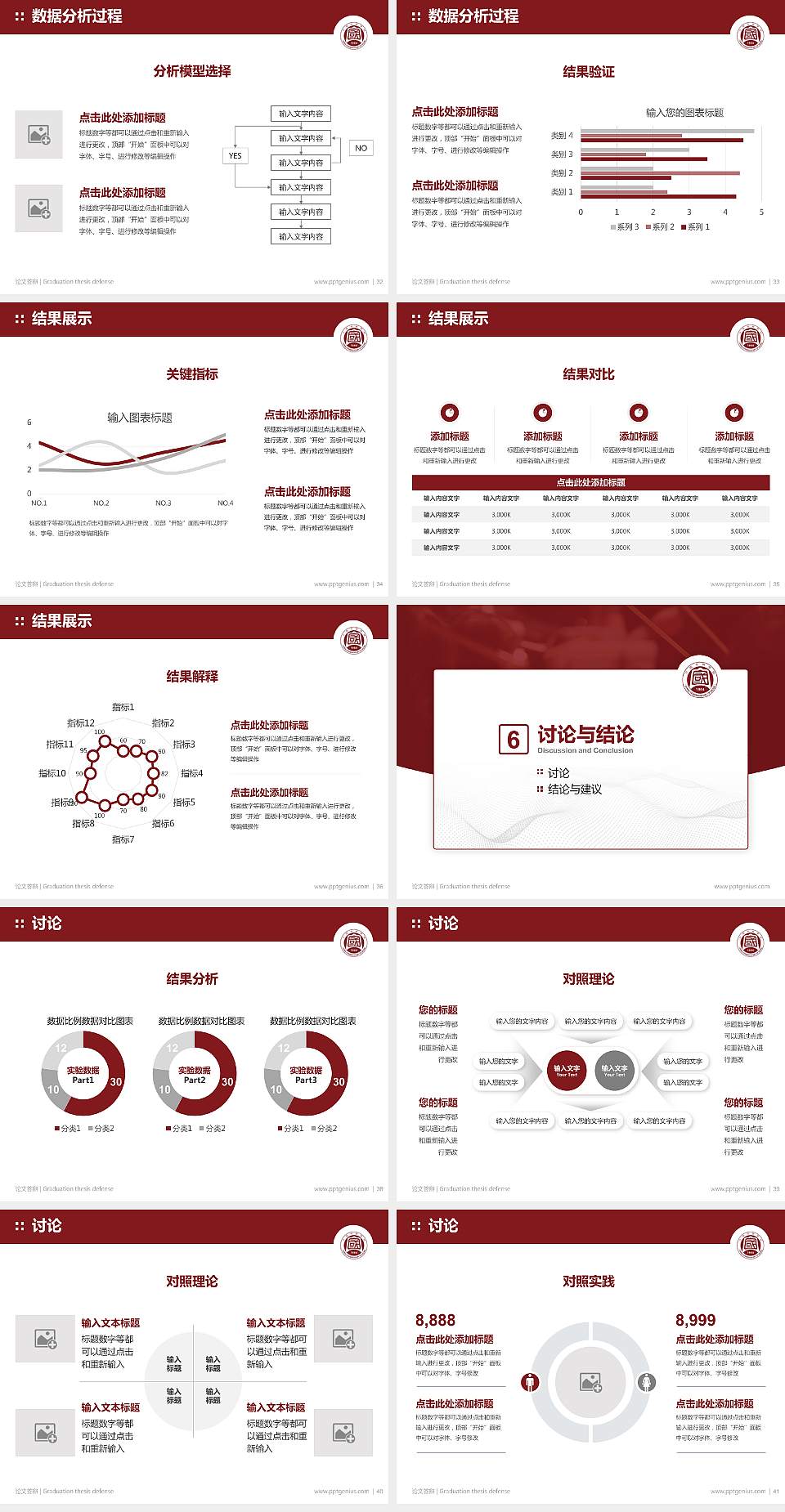 中国音乐学院论文答辩标准PPT模板4:3格式幻灯片预览图5