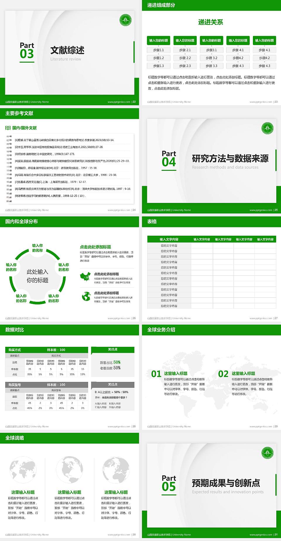 山西交通职业技术学院硕士研究生/本科生毕业论文答辩/开题报告通用PPT模板下载4:3格式幻灯片预览图4