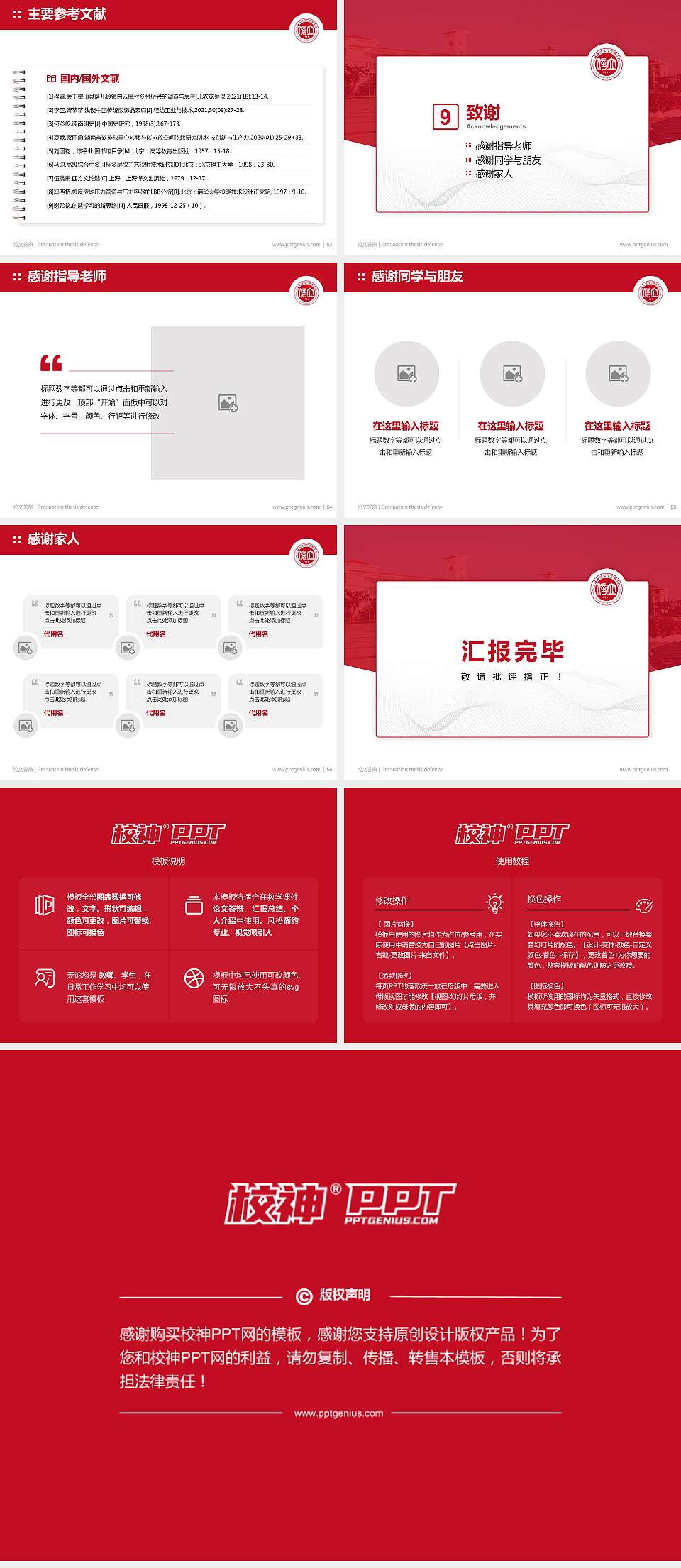 上海立信会计学院论文答辩标准PPT模板4:3格式幻灯片预览图7