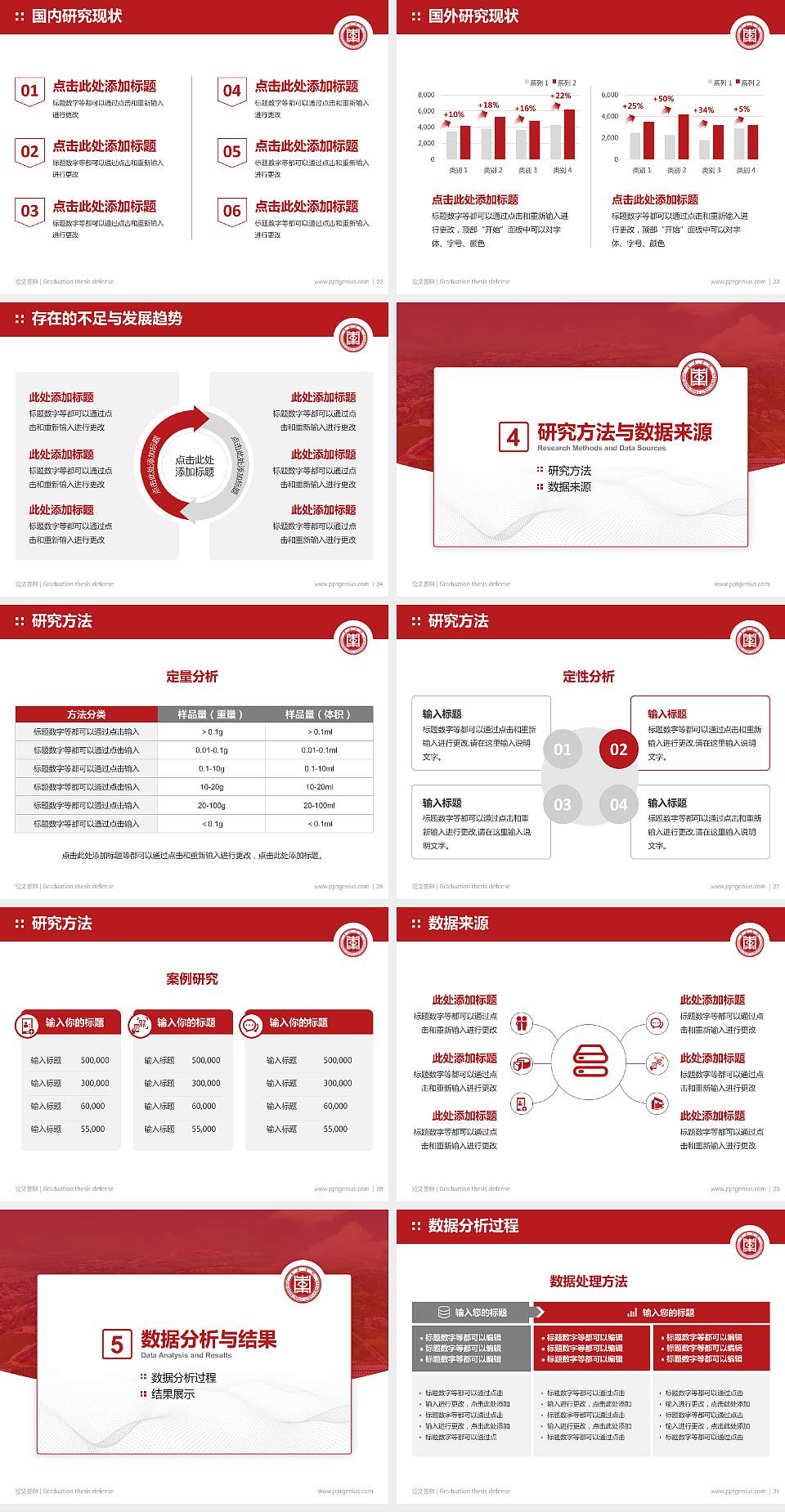 枣庄学院论文答辩标准PPT模板4:3格式幻灯片预览图4