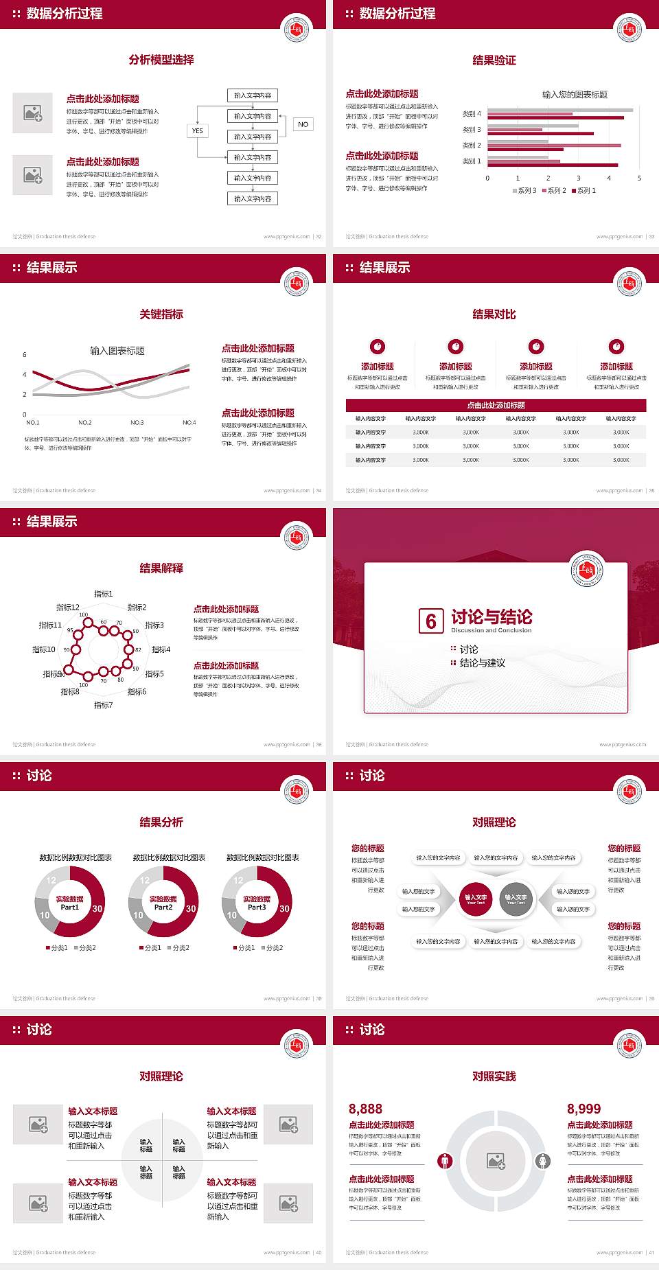 上海政法学院论文答辩标准PPT模板4:3格式幻灯片预览图5