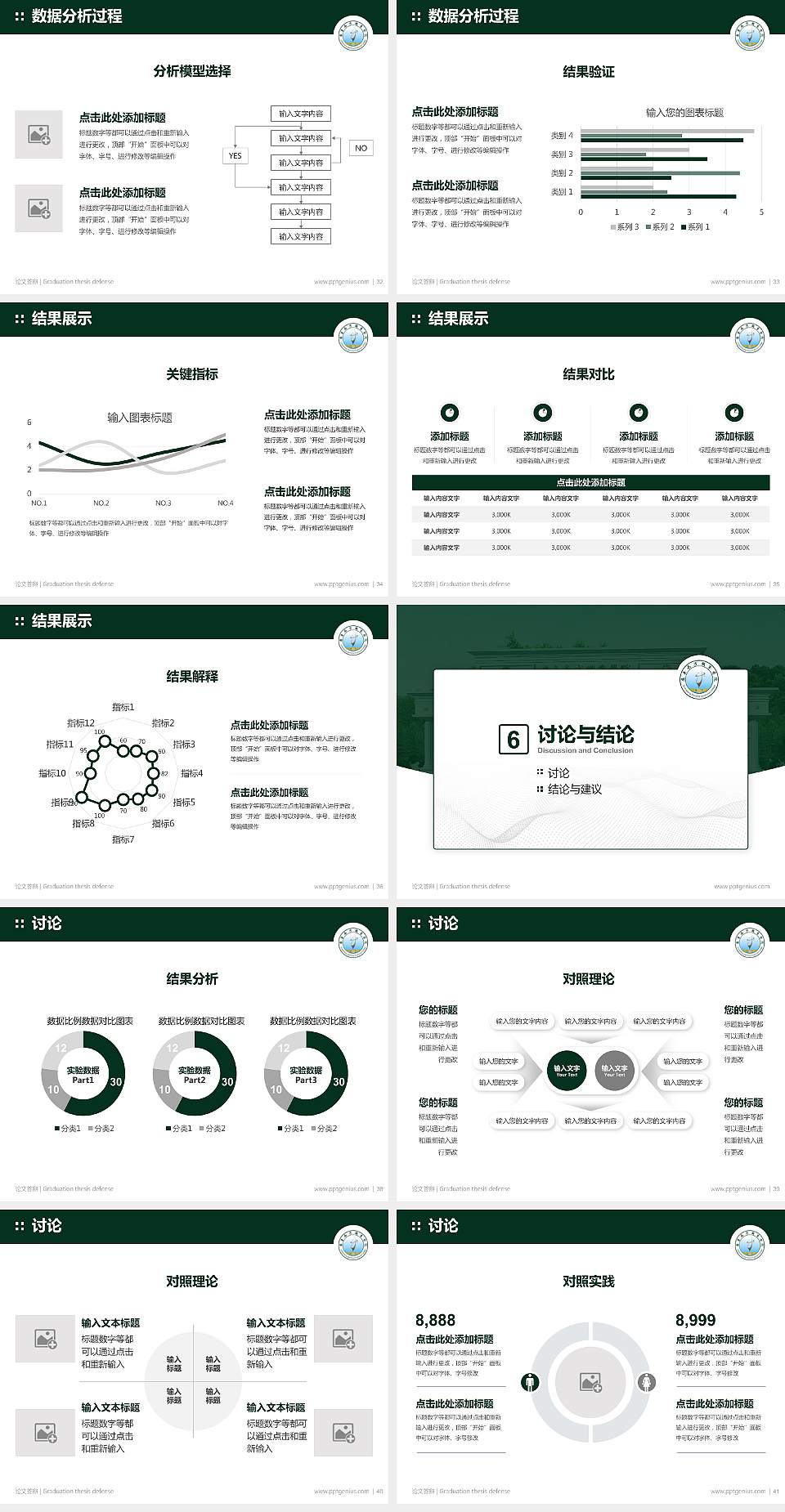 广东南方职业学院论文答辩标准PPT模板4:3格式幻灯片预览图5