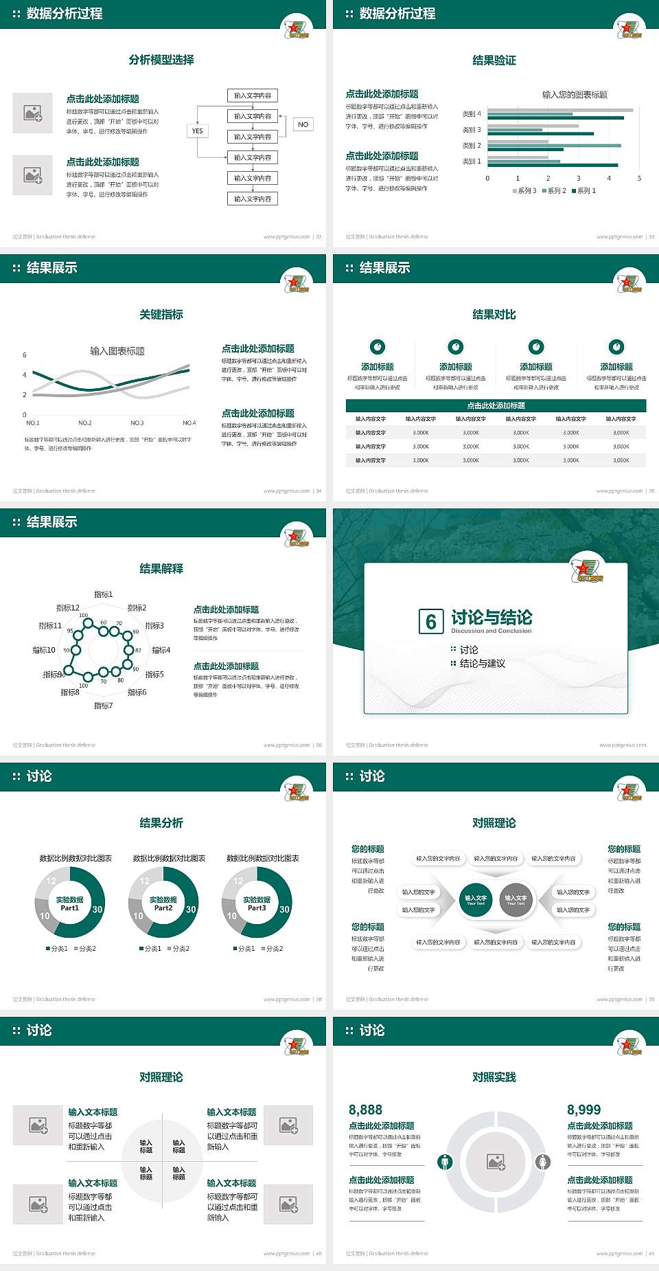 解放军电子工程学院论文答辩标准PPT模板4:3格式幻灯片预览图5