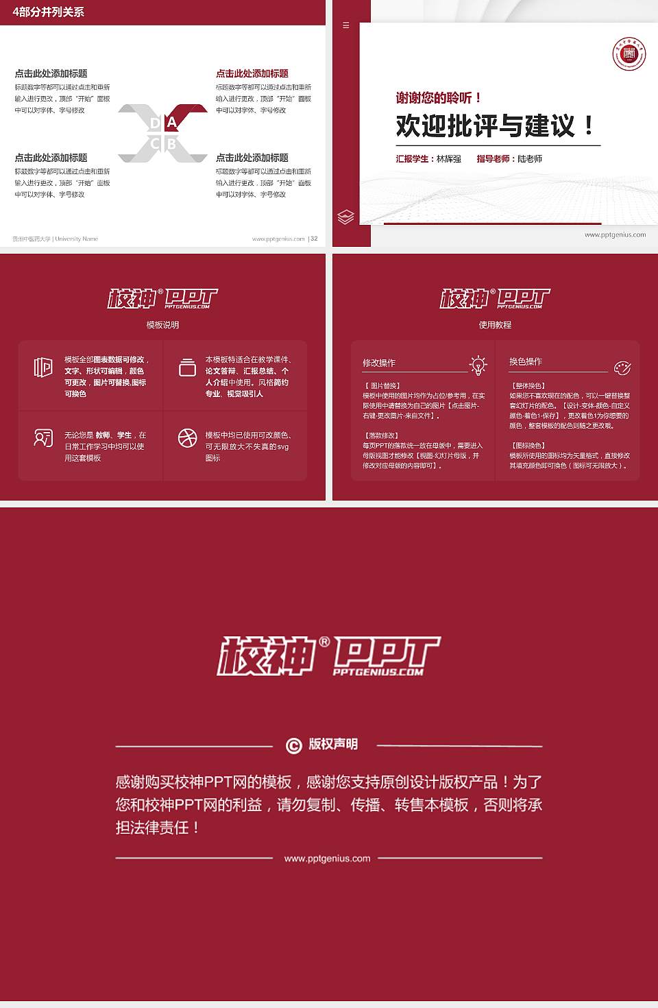 贵州中医药大学硕士研究生/本科生毕业论文答辩/开题报告通用PPT模板下载4:3格式幻灯片预览图5