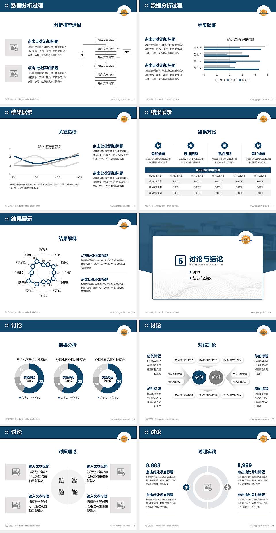 上海工商外国语职业学院论文答辩标准PPT模板4:3格式幻灯片预览图5