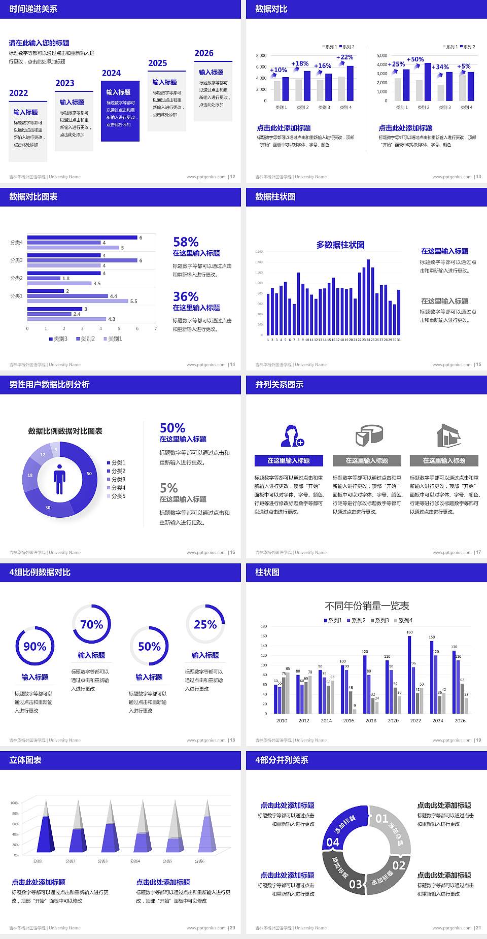 吉林华桥外国语学院硕士研究生/本科生毕业论文答辩/开题报告通用PPT模板下载4:3格式幻灯片预览图3