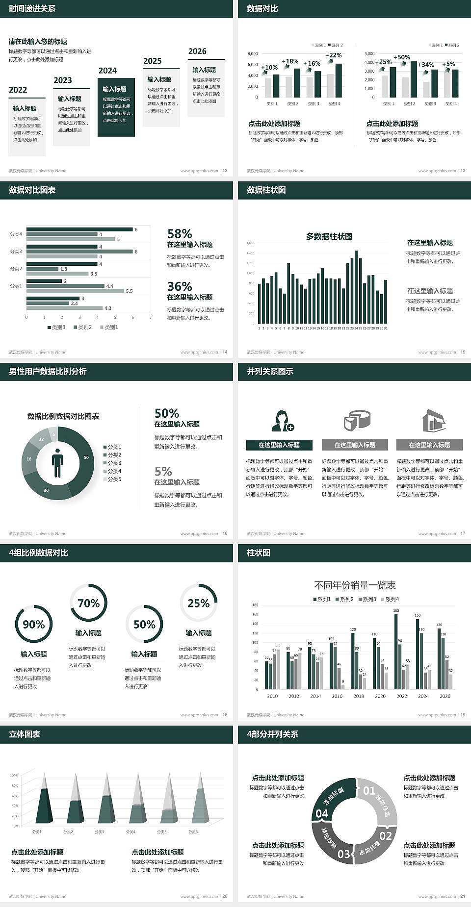 武汉传媒学院硕士研究生/本科生毕业论文答辩/开题报告通用PPT模板下载4:3格式幻灯片预览图3