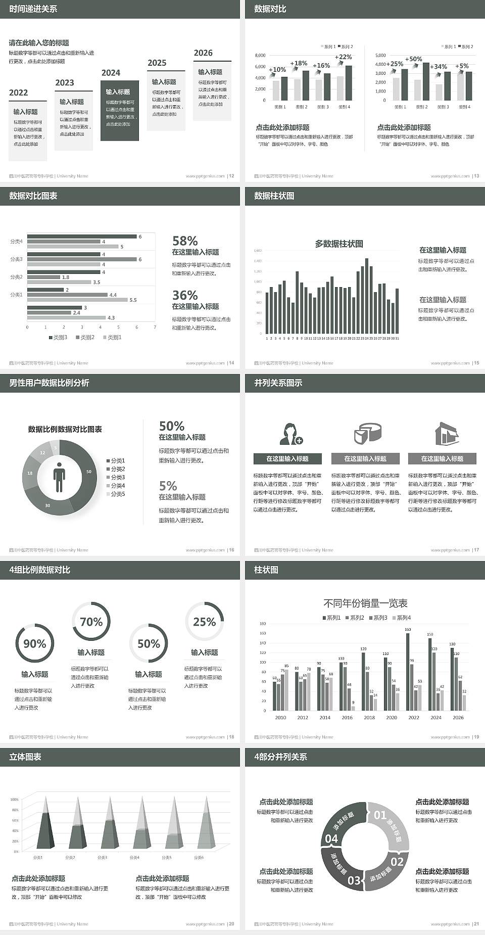 四川中医药高等专科学校硕士研究生/本科生毕业论文答辩/开题报告通用PPT模板下载4:3格式幻灯片预览图3