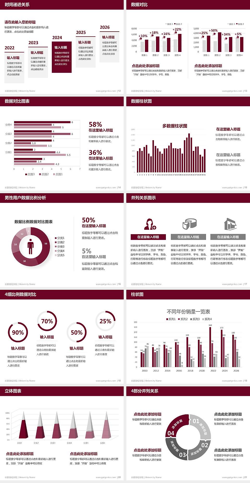 长春财经学院硕士研究生/本科生毕业论文答辩/开题报告通用PPT模板下载4:3格式幻灯片预览图3