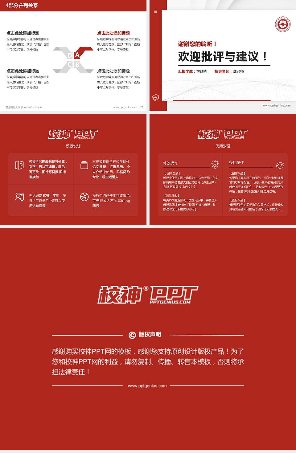 贵州财经大学硕士研究生/本科生毕业论文答辩/开题报告通用PPT模板下载4:3格式幻灯片预览图5