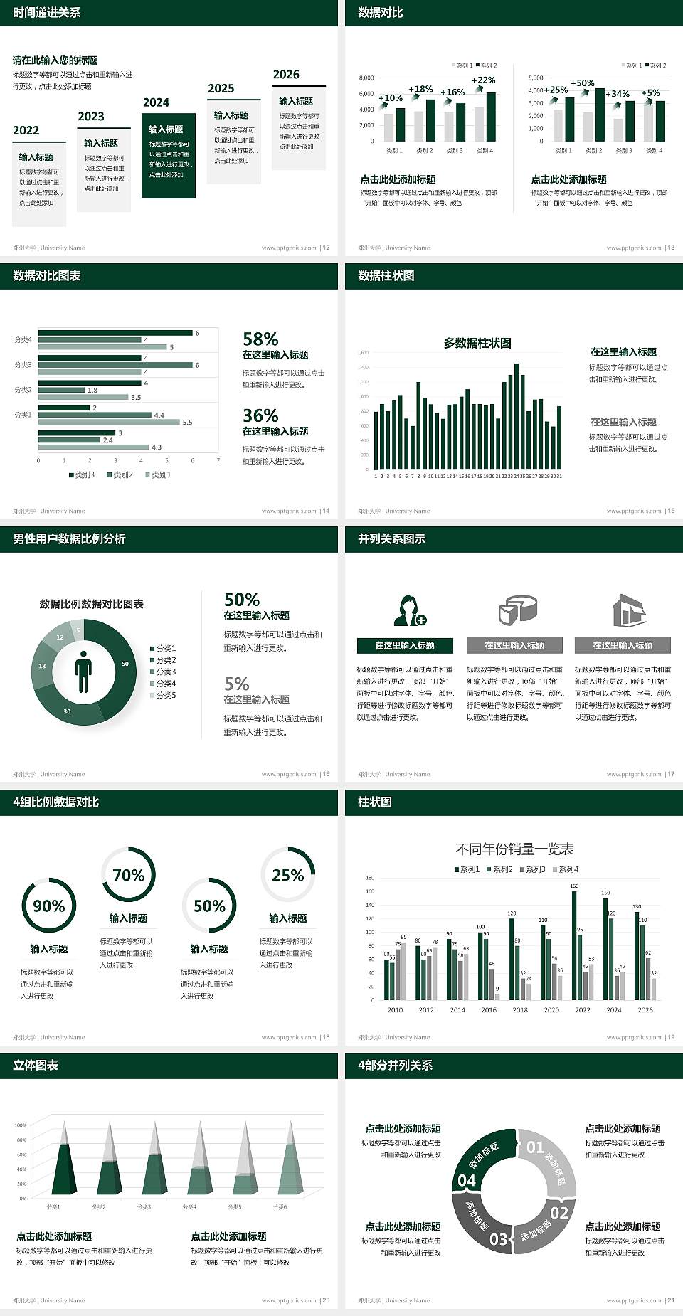 郑州大学硕士研究生/本科生毕业论文答辩/开题报告通用PPT模板下载4:3格式幻灯片预览图3