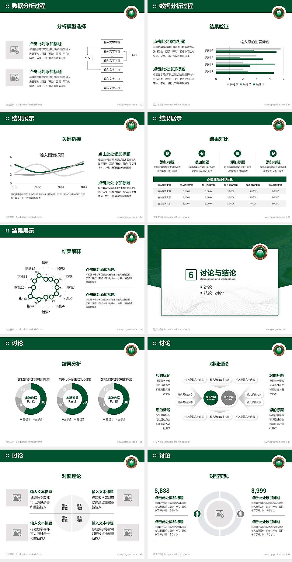 北京理工大学珠海学院论文答辩标准PPT模板4:3格式幻灯片预览图5