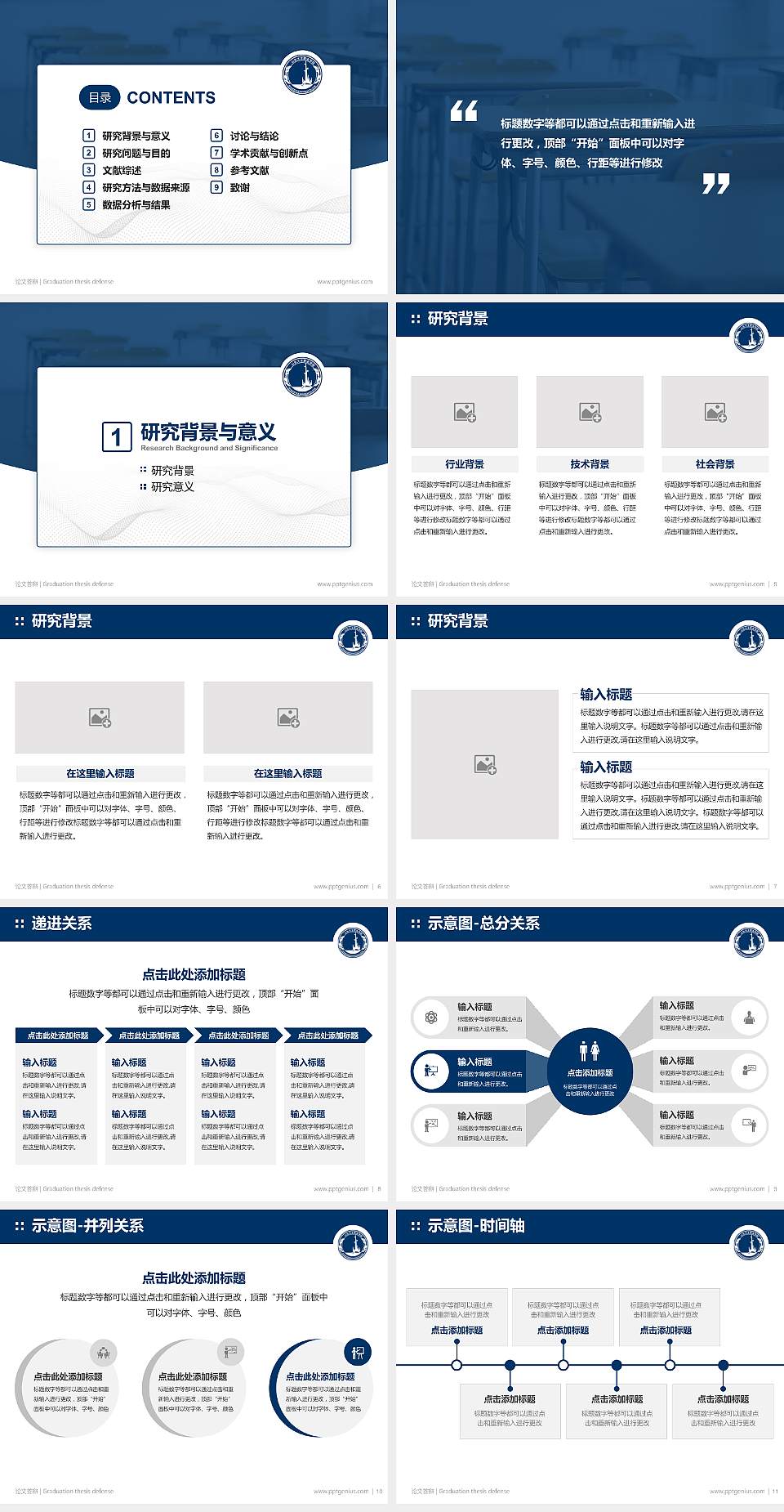 山东大王职业学院论文答辩标准PPT模板4:3格式幻灯片预览图2