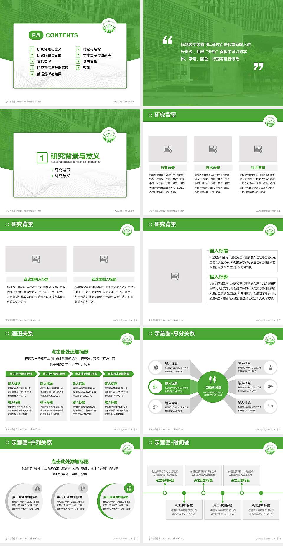 台北实践大学论文答辩标准PPT模板4:3格式幻灯片预览图2