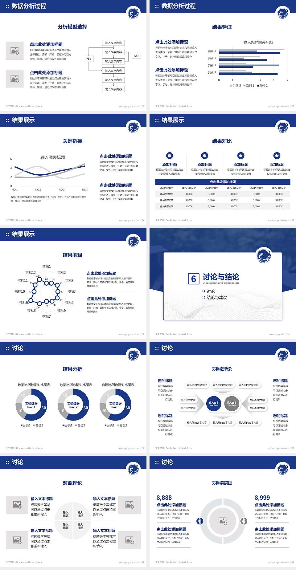 晋城职业技术学院论文答辩标准PPT模板4:3格式幻灯片预览图5