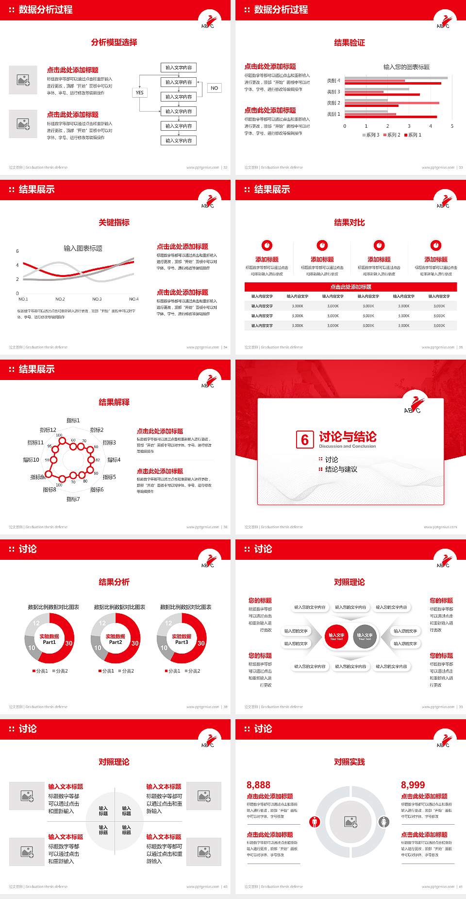 安徽工商职业学院论文答辩标准PPT模板4:3格式幻灯片预览图5