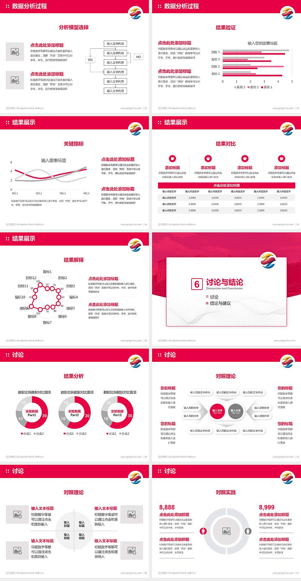 广州涉外经济职业技术学院论文答辩标准PPT模板4:3格式幻灯片预览图5