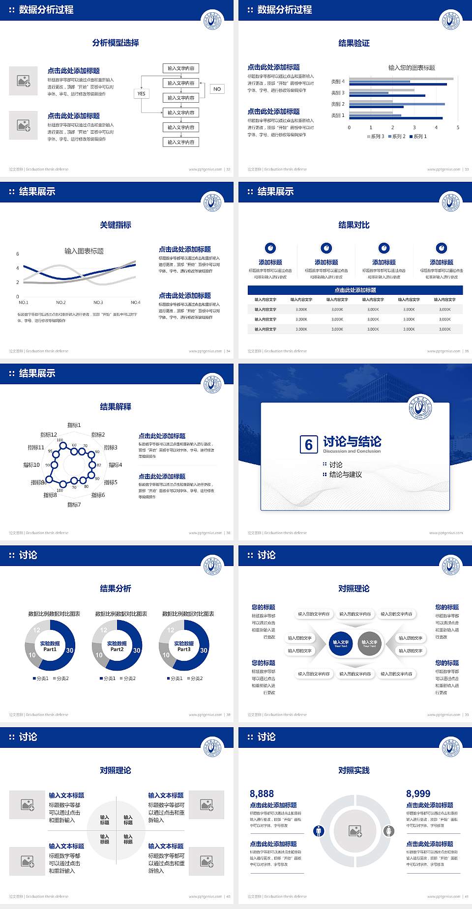 北京联合大学论文答辩标准PPT模板4:3格式幻灯片预览图5