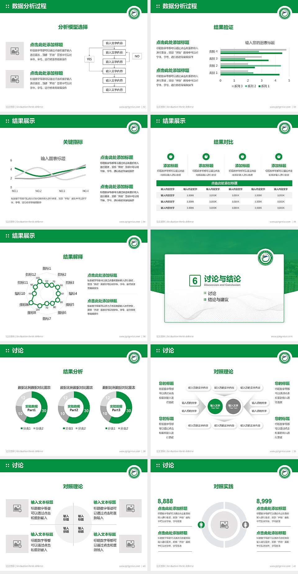 广东茂名健康职业学院论文答辩标准PPT模板4:3格式幻灯片预览图5