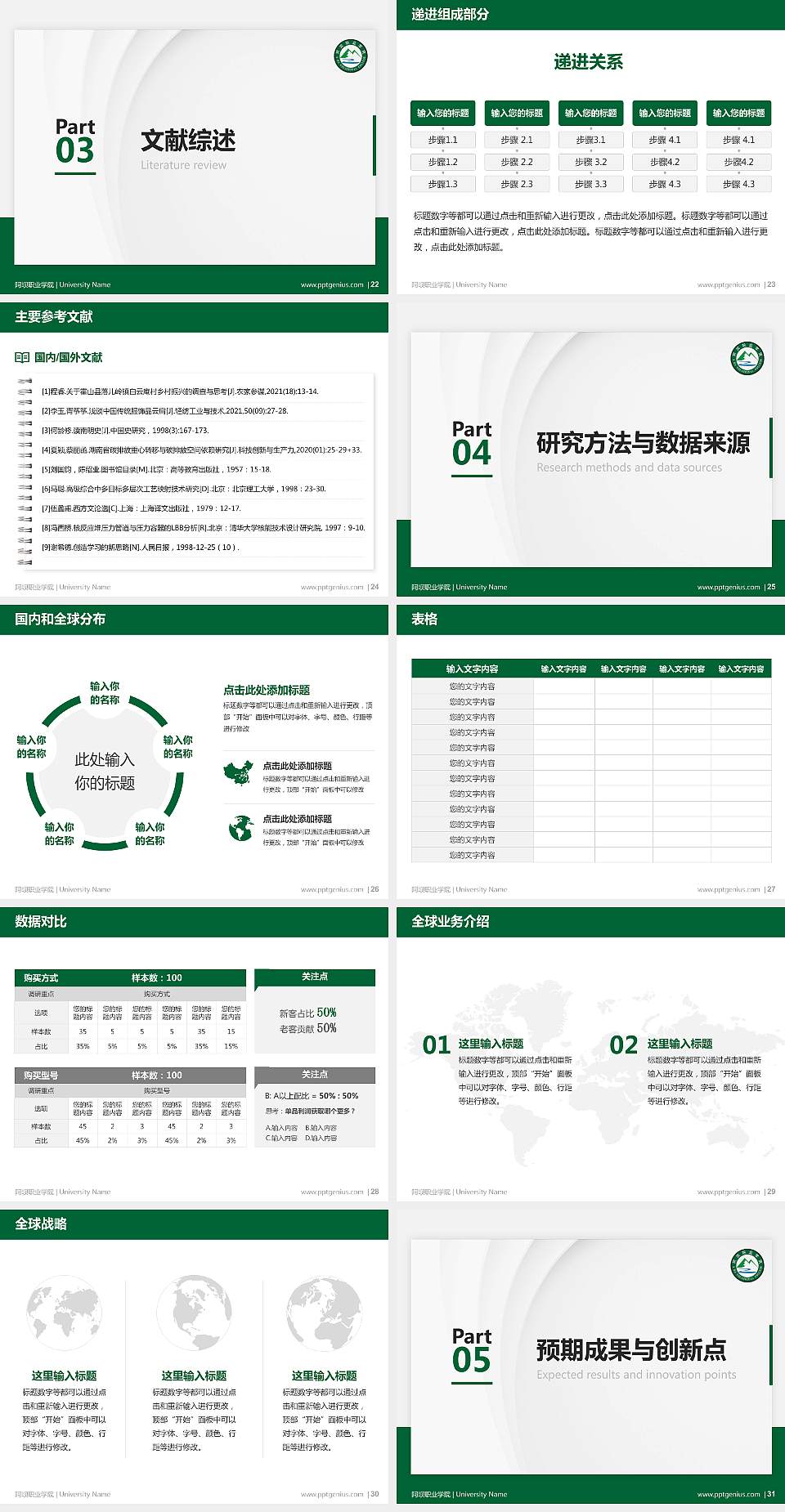 阿坝职业学院硕士研究生/本科生毕业论文答辩/开题报告通用PPT模板下载4:3格式幻灯片预览图4