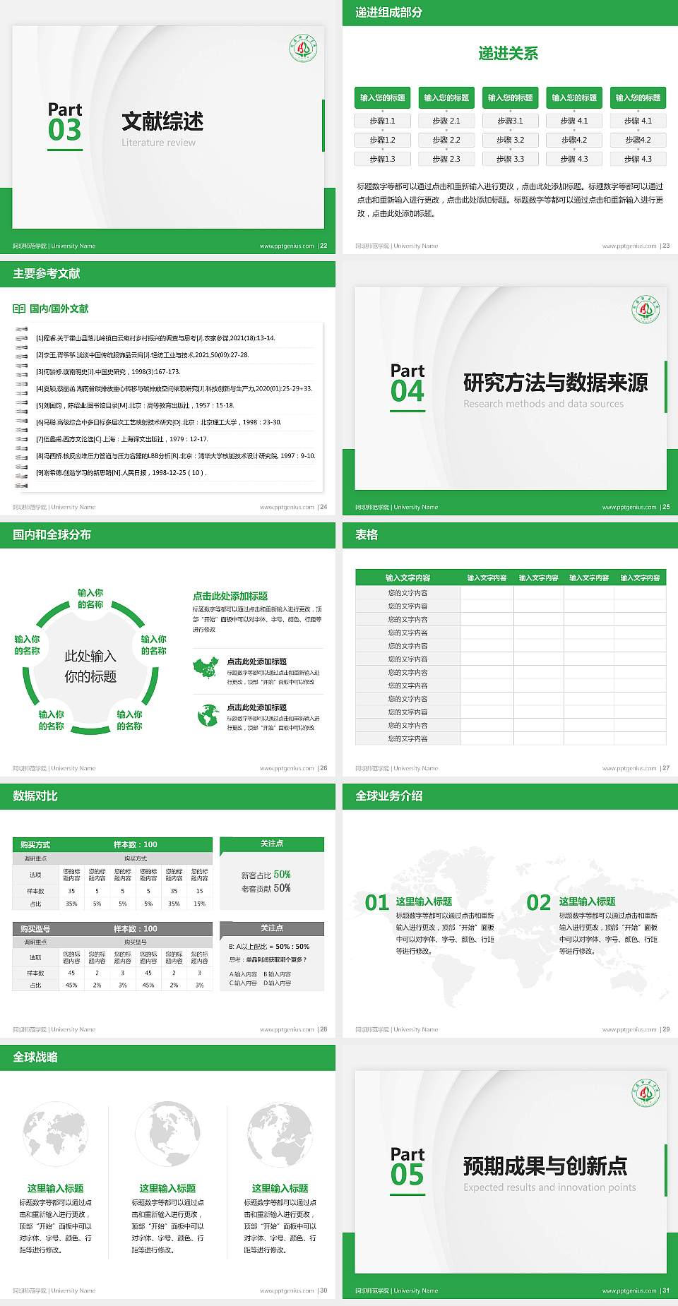 阿坝师范学院硕士研究生/本科生毕业论文答辩/开题报告通用PPT模板下载4:3格式幻灯片预览图4