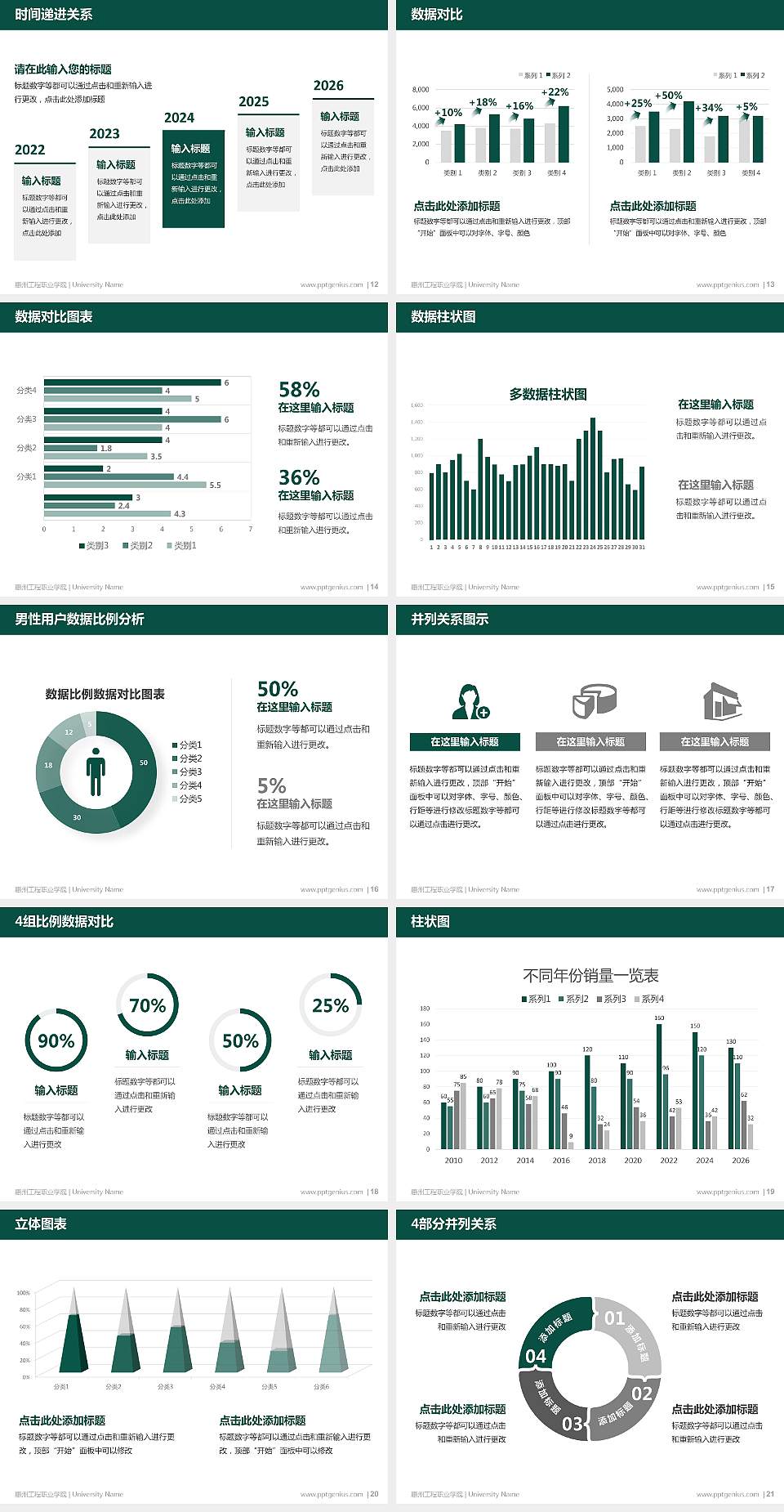 惠州工程职业学院硕士研究生/本科生毕业论文答辩/开题报告通用PPT模板下载4:3格式幻灯片预览图3