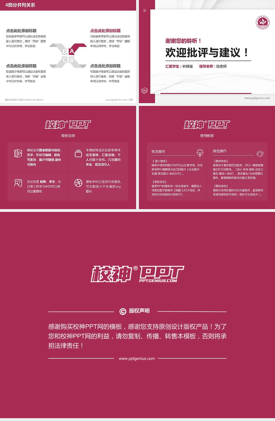 四川护理职业学院硕士研究生/本科生毕业论文答辩/开题报告通用PPT模板下载4:3格式幻灯片预览图5