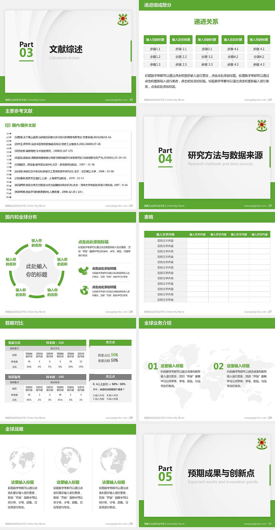 佛教孔仙洲纪念中学硕士研究生/本科生毕业论文答辩/开题报告通用PPT模板下载4:3格式幻灯片预览图4