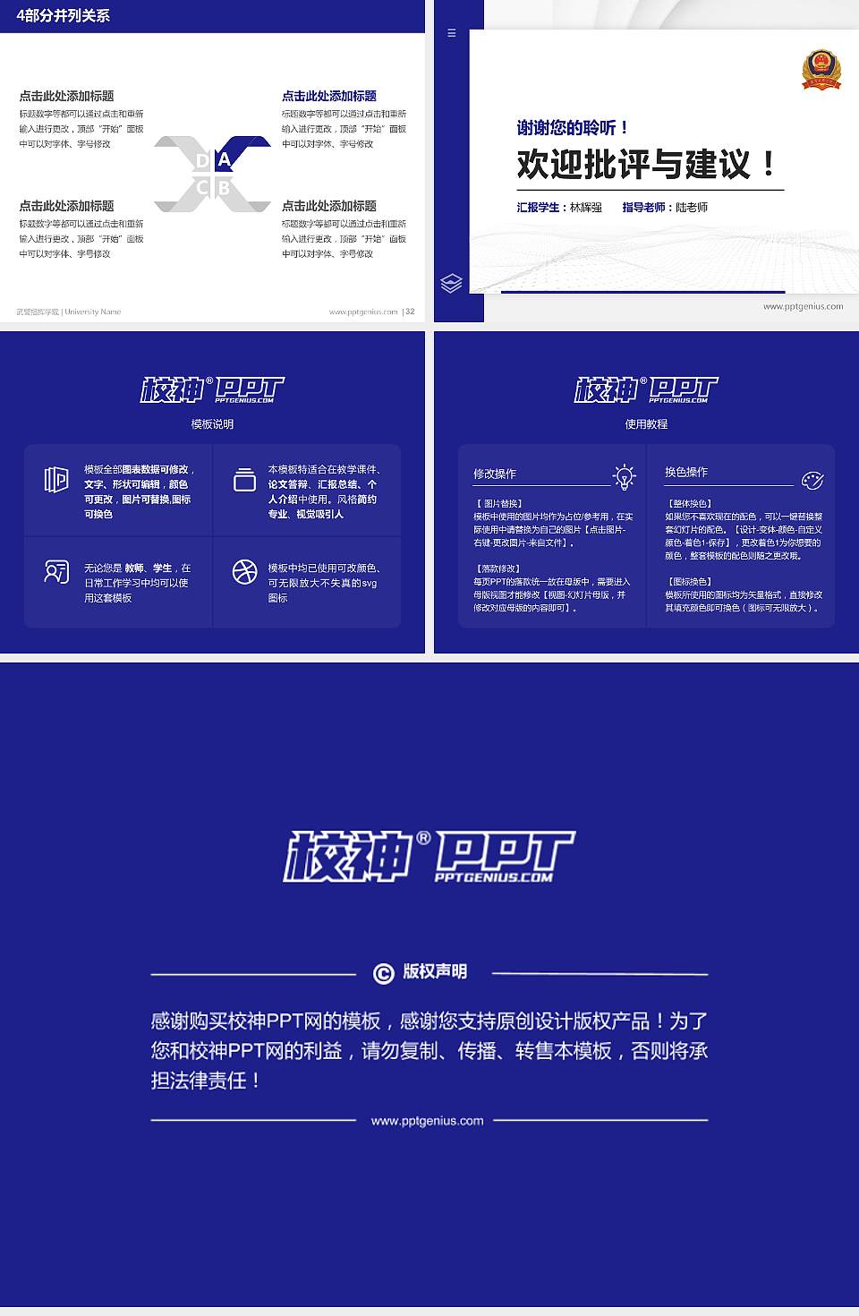 武警指挥学院硕士研究生/本科生毕业论文答辩/开题报告通用PPT模板下载4:3格式幻灯片预览图5