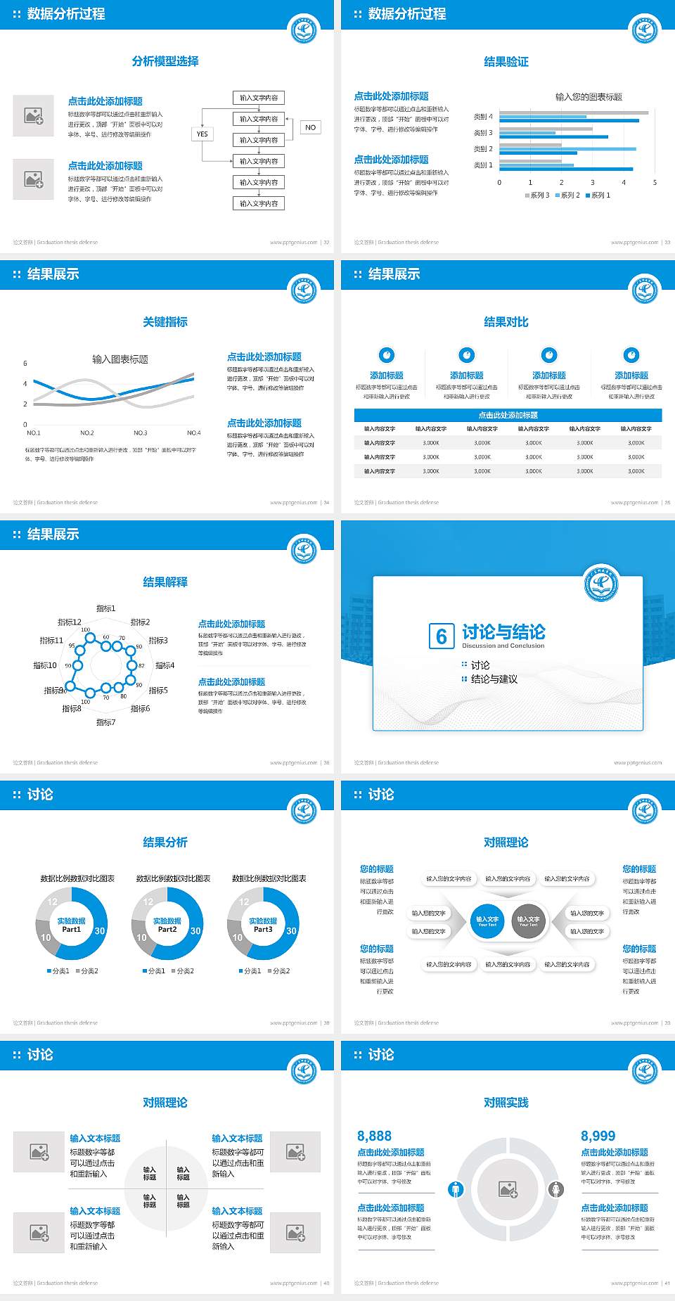 广东科技学院论文答辩标准PPT模板4:3格式幻灯片预览图5