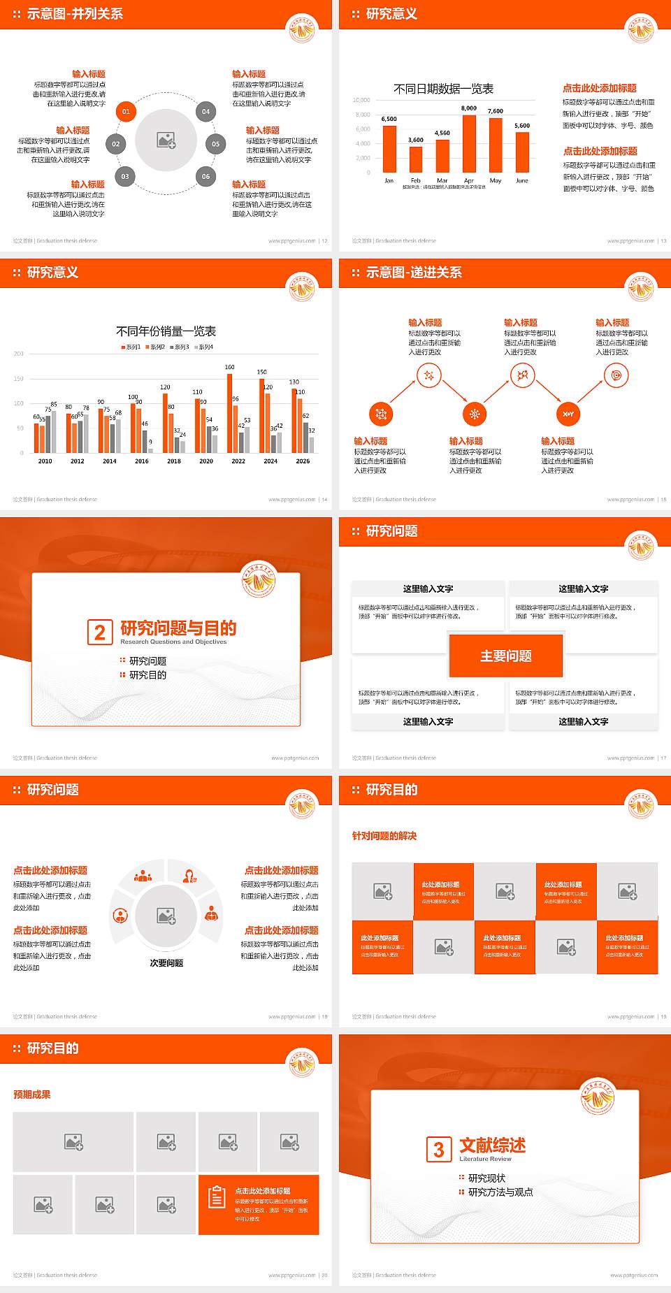 山东传媒职业学院论文答辩标准PPT模板4:3格式幻灯片预览图3