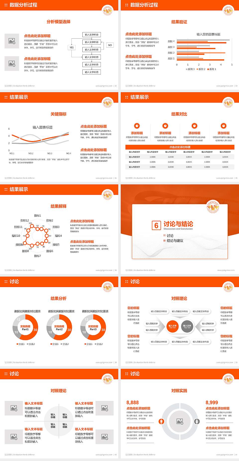 山东传媒职业学院论文答辩标准PPT模板4:3格式幻灯片预览图5