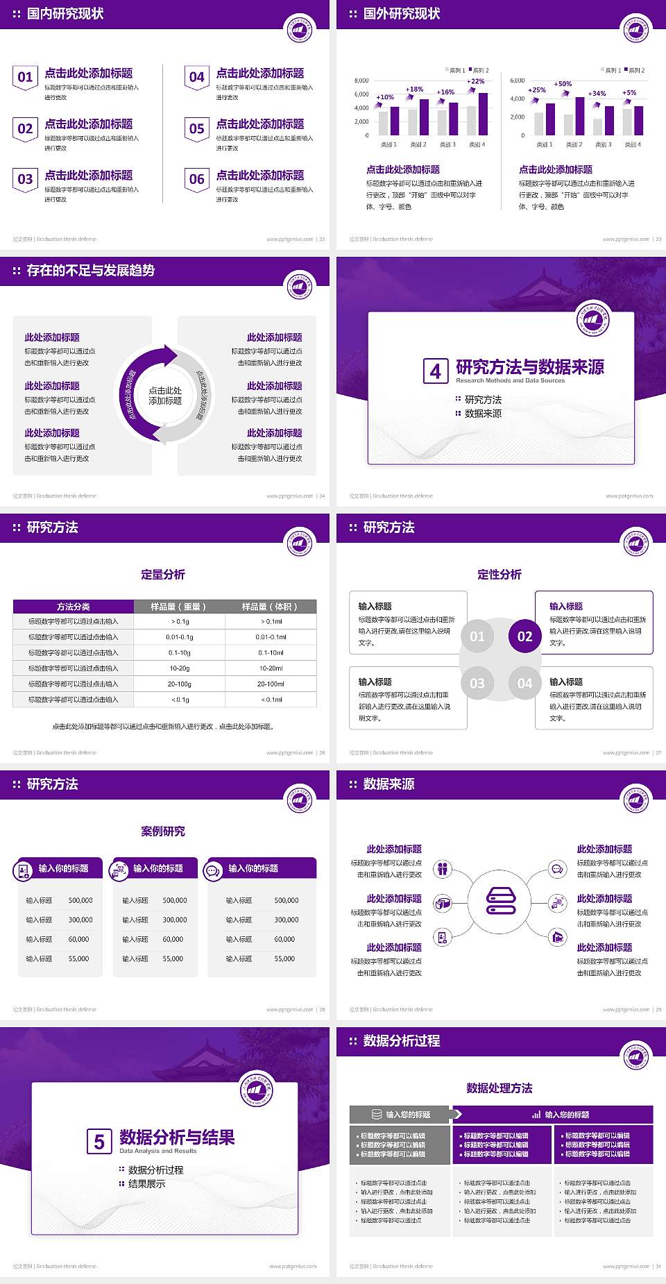 大同煤炭职业技术学院论文答辩标准PPT模板4:3格式幻灯片预览图4