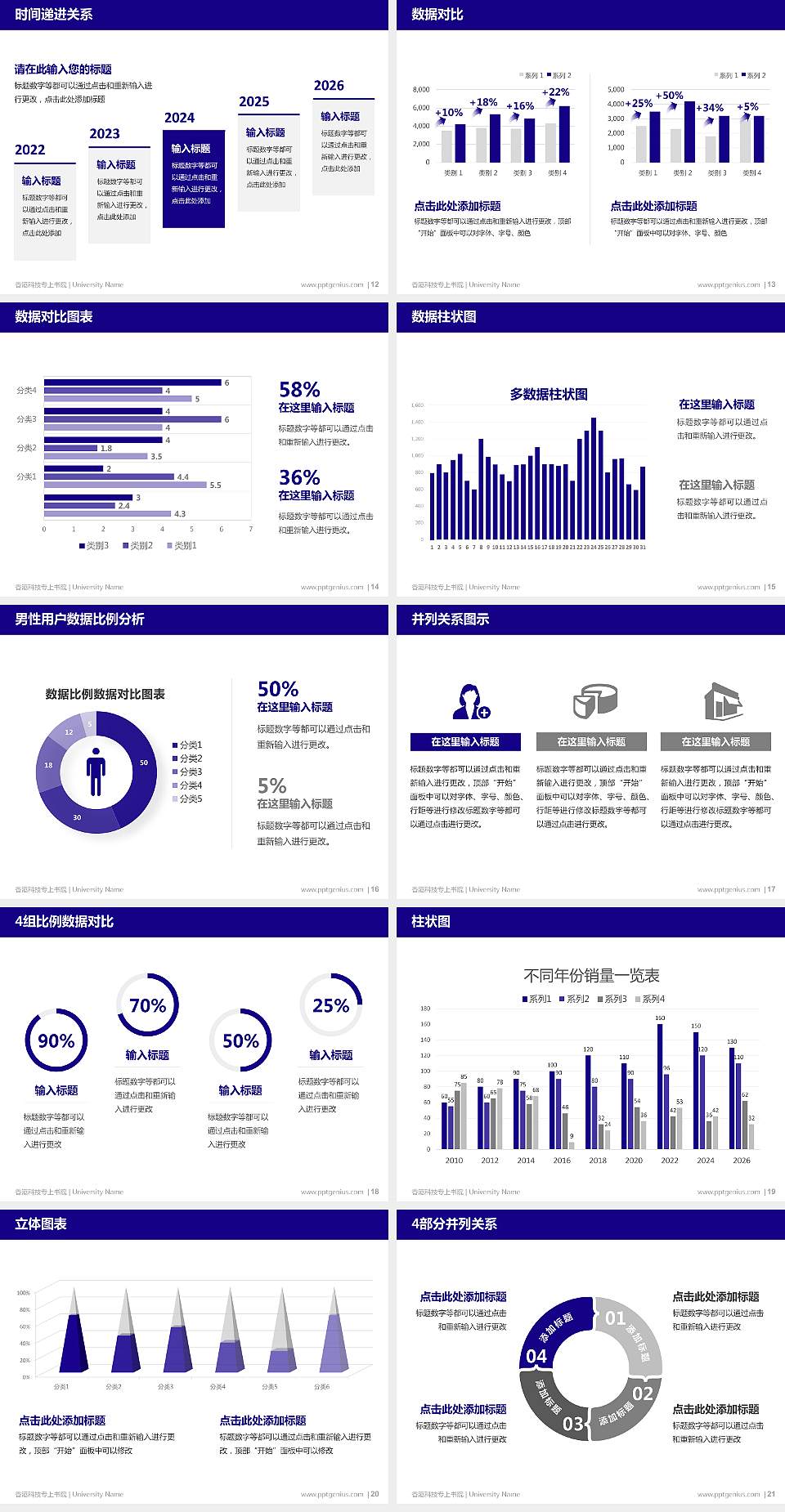 香港科技专上书院硕士研究生/本科生毕业论文答辩/开题报告通用PPT模板下载4:3格式幻灯片预览图3