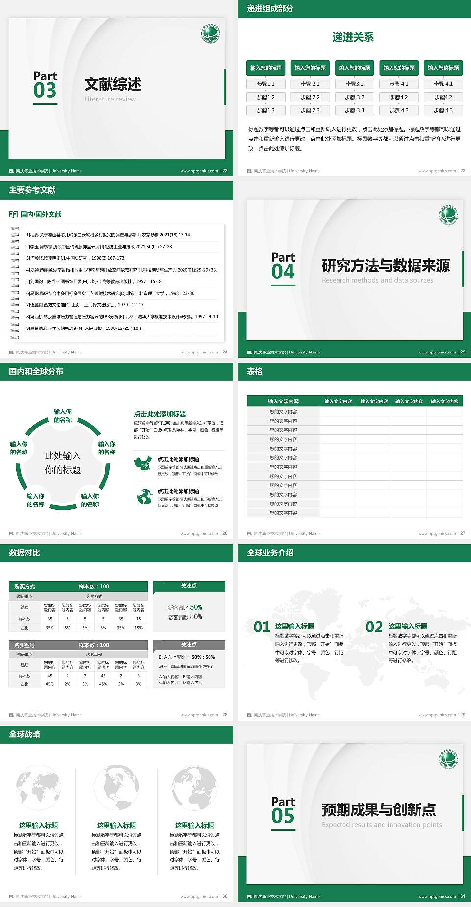四川电力职业技术学院硕士研究生/本科生毕业论文答辩/开题报告通用PPT模板下载4:3格式幻灯片预览图4