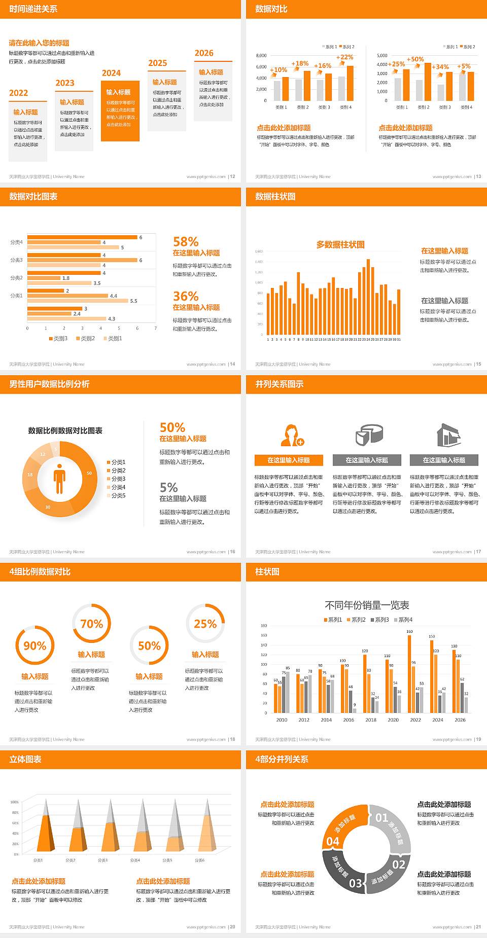 天津商业大学宝德学院硕士研究生/本科生毕业论文答辩/开题报告通用PPT模板下载4:3格式幻灯片预览图3