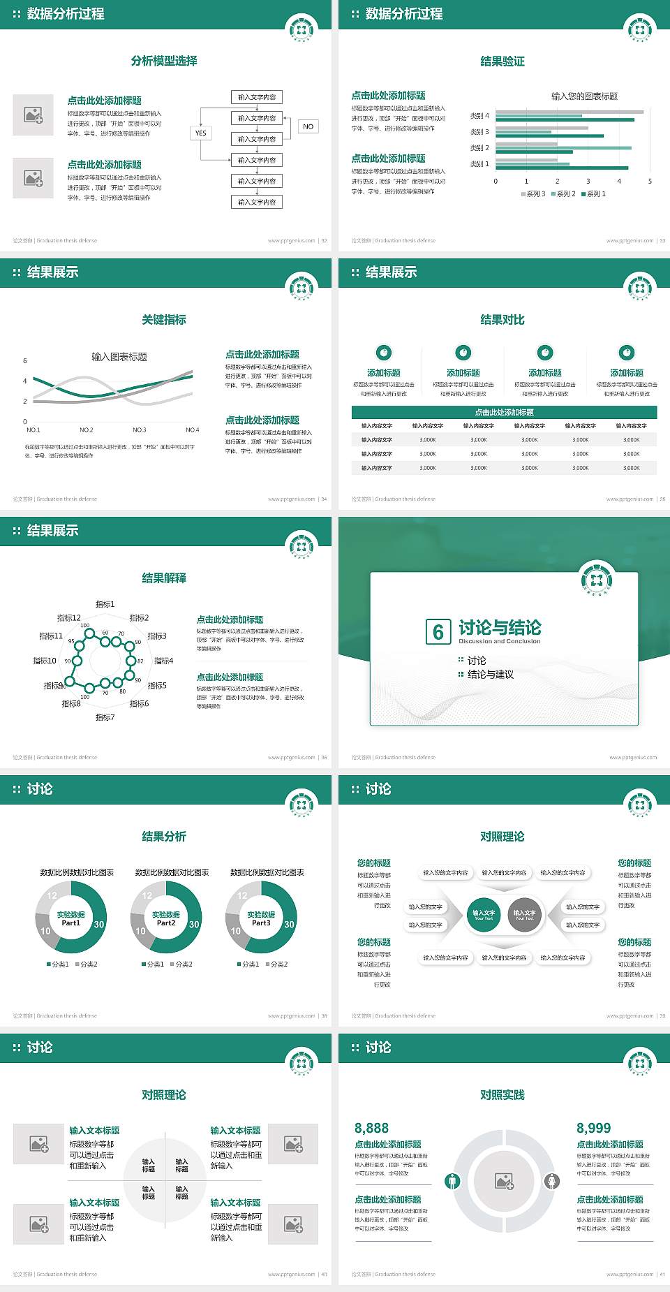 淄博职业学院论文答辩标准PPT模板4:3格式幻灯片预览图5