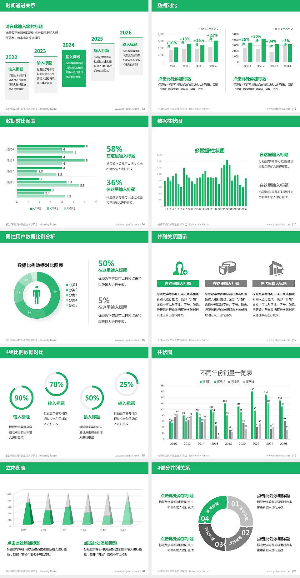 长沙环境保护职业技术学院硕士研究生/本科生毕业论文答辩/开题报告通用PPT模板下载4:3格式幻灯片预览图3