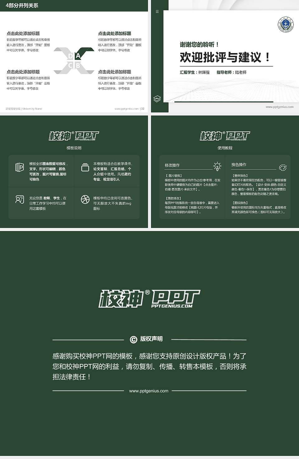 武警海警学院硕士研究生/本科生毕业论文答辩/开题报告通用PPT模板下载4:3格式幻灯片预览图5