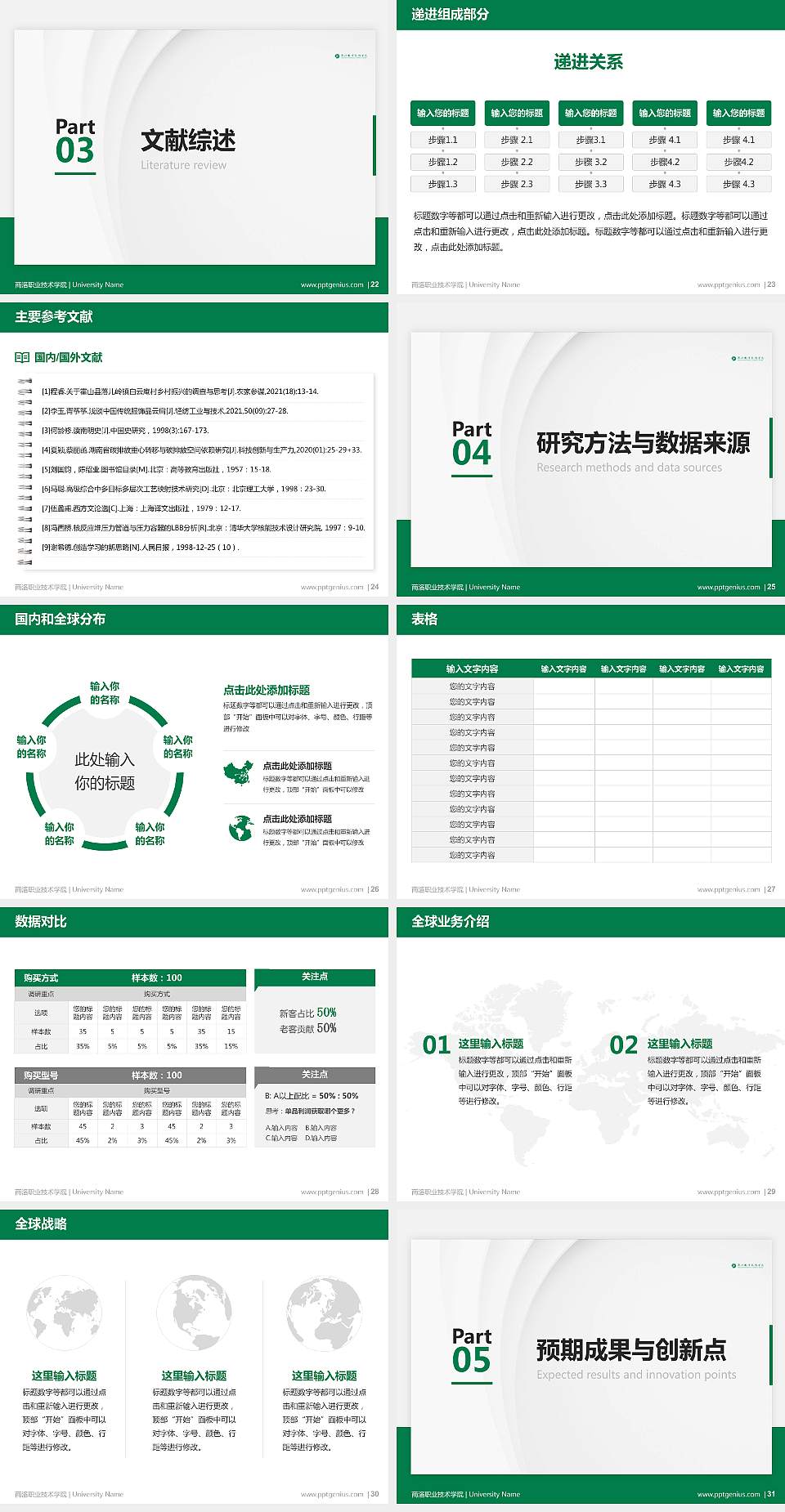 商洛职业技术学院硕士研究生/本科生毕业论文答辩/开题报告通用PPT模板下载4:3格式幻灯片预览图4