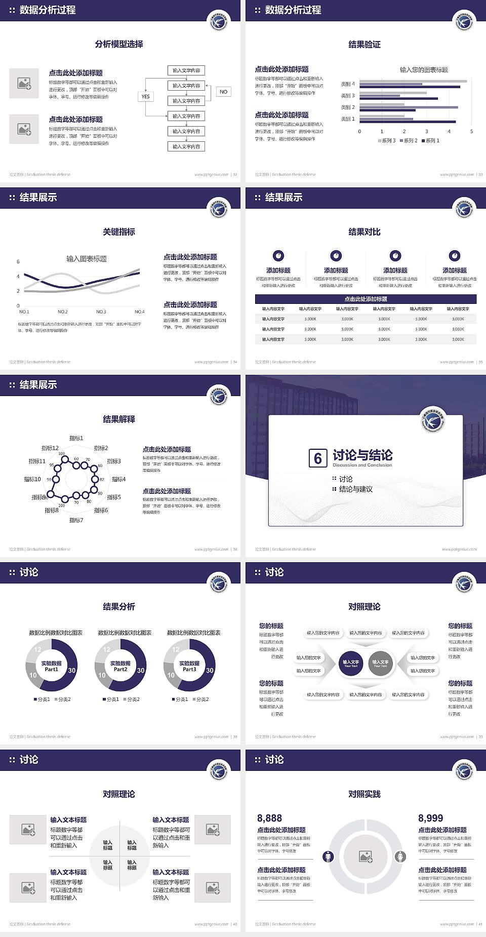 云南现代职业技术学院论文答辩标准PPT模板4:3格式幻灯片预览图5