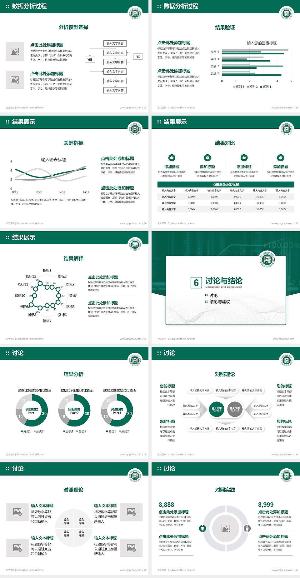 广东财经职业学院论文答辩标准PPT模板4:3格式幻灯片预览图5