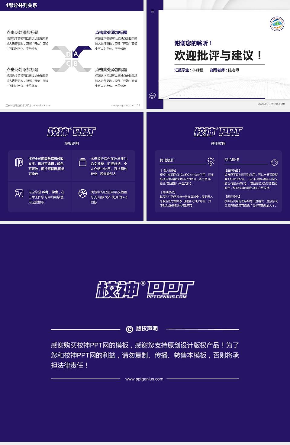 辽宁林业职业技术学院硕士研究生/本科生毕业论文答辩/开题报告通用PPT模板下载4:3格式幻灯片预览图5