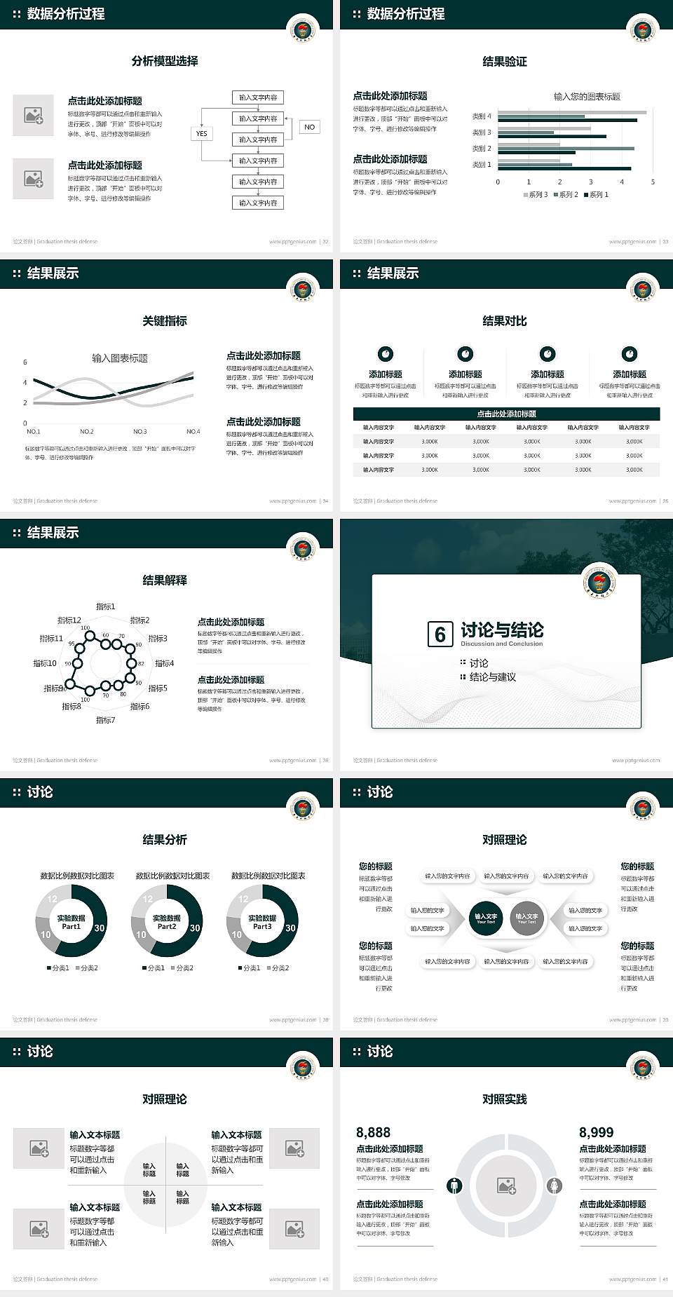 南方科技大学论文答辩标准PPT模板4:3格式幻灯片预览图5