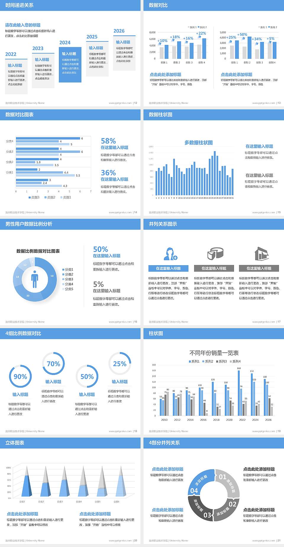 沧州职业技术学院硕士研究生/本科生毕业论文答辩/开题报告通用PPT模板下载4:3格式幻灯片预览图3